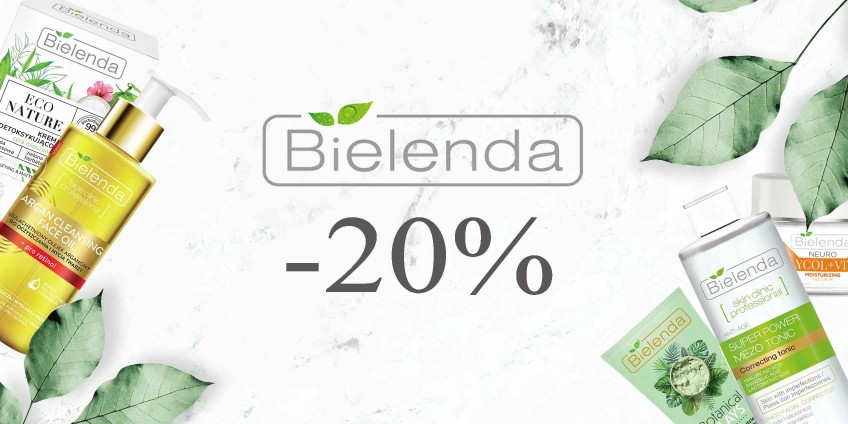 Скидка 20% на весь ассортимент Bielenda