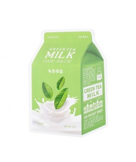A'PIEU Тканевая маска для лица Green Tea Milk One-Pack (Soothing) 21г