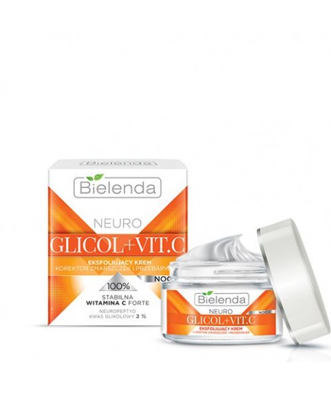 BIELENDA Отшелушивающий крем от морщин ночной NEURO GLICOL + VIT. C  50 мл