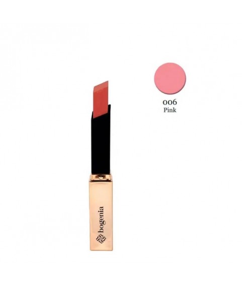 BOGENIA BG700 Помада для губ `Gel Lipstick` 2.2 гр  тон 006 розовый
