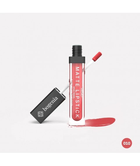 BOGENIA BG720 Помада для губ матовая `Velvet Matte Lipstick` 8 мл тон 010 барбадосский тамаринд