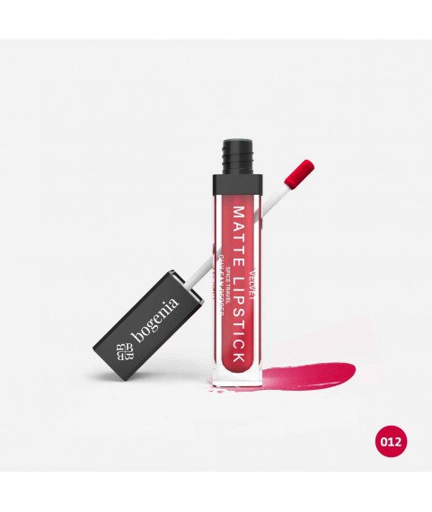 BOGENIA BG720 Помада для губ матовая `Velvet Matte Lipstick` 8 мл тон 012 чилийский перец