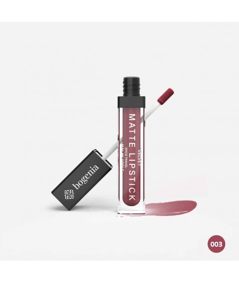 BOGENIA BG720 Помада для губ матовая `Velvet Matte Lipstick` 8 мл тон 003 малайское яблоко