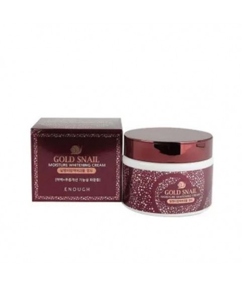 ENOUGH Осветляющий,увлажняющий крем для лица с муцином улитки Gold Snail Moisture Whitening Cream 50 мл