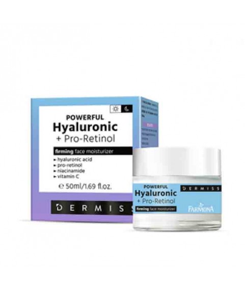 FARMONA DERMISS Крем укрепляющий, увлажняющий с гиалуроновой кислотой и проретинолом для лица, 50 мл