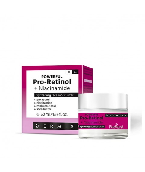 FARMONA DERMISS Сильнодействующий увлажняющий крем для лица с про-ретинолом и ниацинамидом, 50 мл
