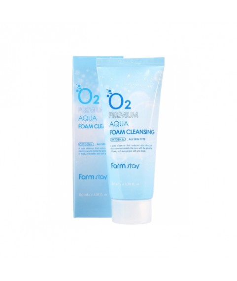 FARMSTAY Кислородная пенка для умывания O2 Premium Aqua Foam Cleansing 100 мл