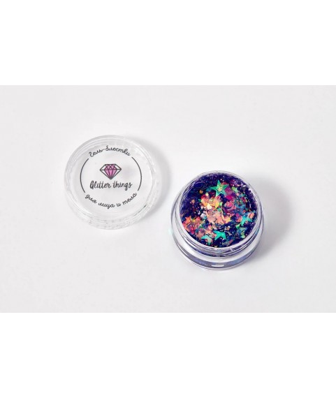 Glitter Things  Гель-блестки для лица,тела, волос Индиго 5 мл