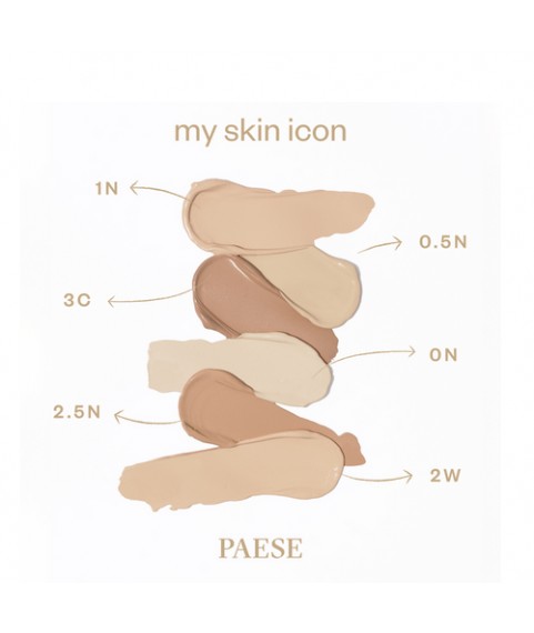 PAESE Крем тональный MY SKIN ICON (матирующий), 33 мл, тон 0N (белая роза)