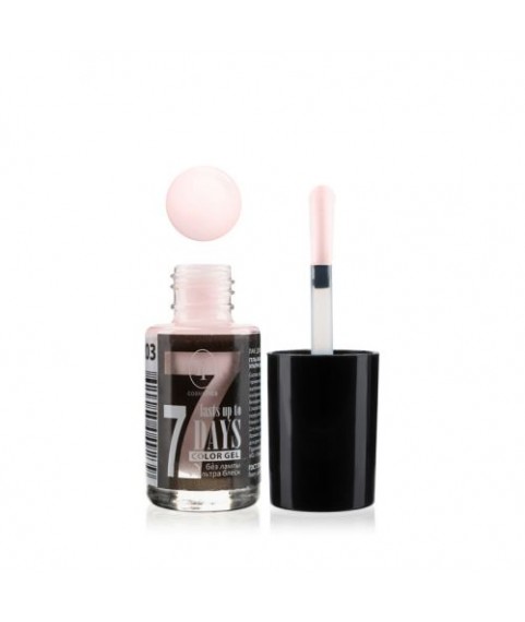 TF Лак-Гель без UF лампы COLOR GEL lasts up to 7 DAYS 203 Pink pears/Розовый жемчуг