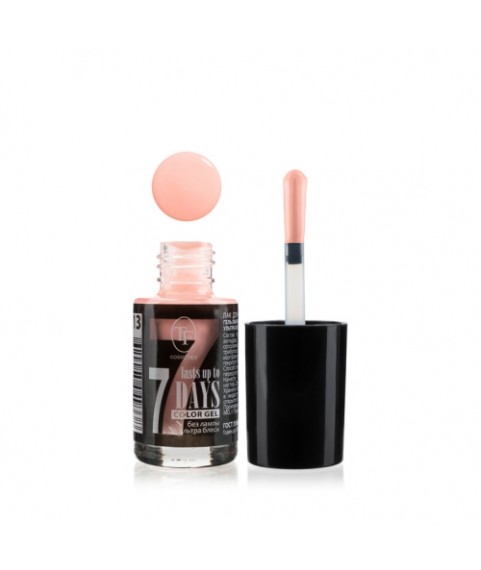 TF Лак-Гель без UF лампы COLOR GEL lasts up to 7 DAYS 213 Dusty pink/Пыльно-розовый