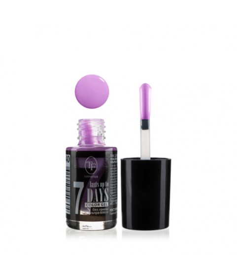 TF Лак-Гель без UF лампы COLOR GEL lasts up to 7 DAYS 240 Purple/Сиреневый