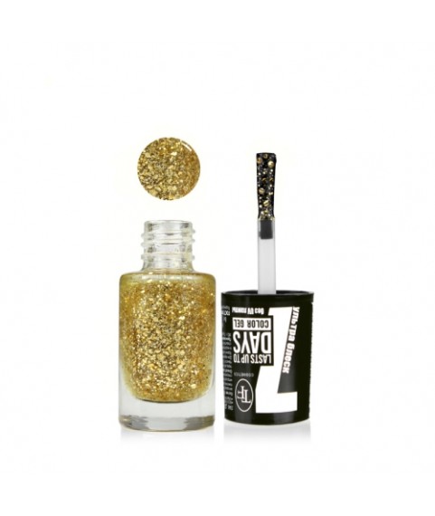 TF Лак-Гель без UF лампы COLOR GEL lasts up to 7 DAYS 271 Gold sparks/Золотые искры