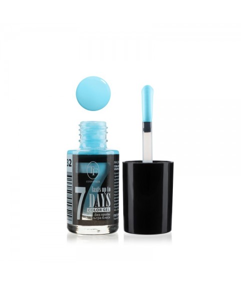 TF Лак-Гель без UF лампы COLOR GEL lasts up to 7 DAYS 232 Blue/Голубой