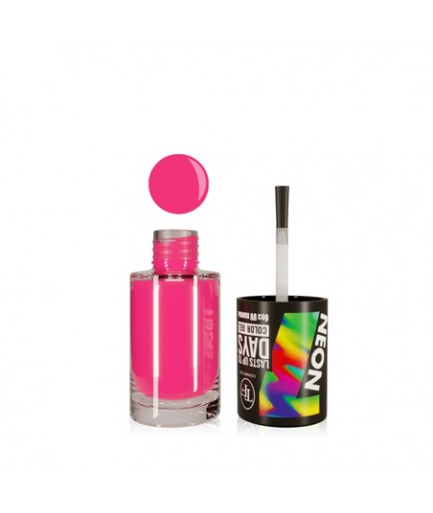TF Лак-Гель без UF лампы COLOR GEL lasts up to 7 DAYS 313 ярко-розовый неоновый