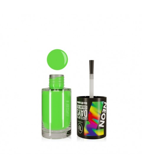 TF Лак-Гель без UF лампы COLOR GEL lasts up to 7 DAYS 317 салатово-зеленый неоновый