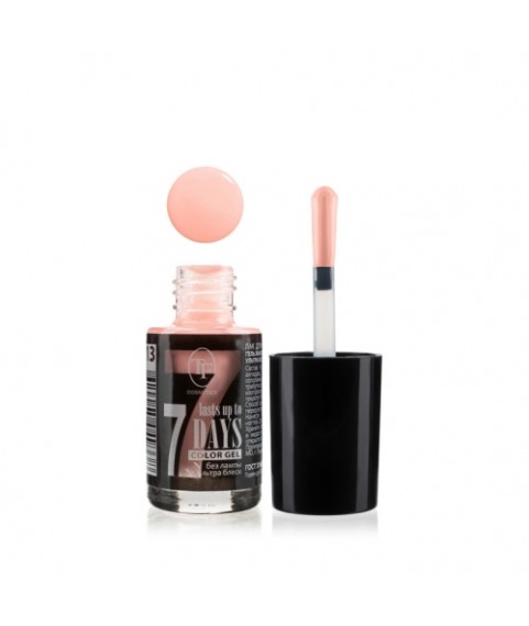 TF Лак-Гель без UF лампы COLOR GEL lasts up to 7 DAYS 211 пыльно розовый