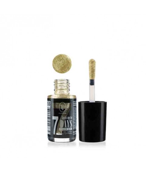 TF Лак-Гель без UF лампы COLOR GEL lasts up to 7 DAYS 253  перл.-золото