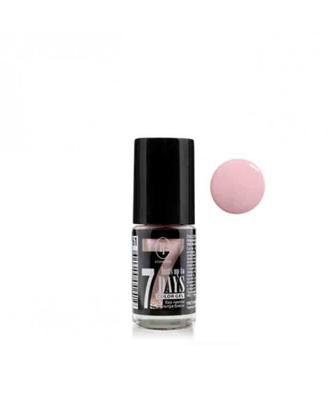 TF Лак-Гель без UF лампы COLOR GEL lasts up to 7 DAYS 261 розовый перламутр