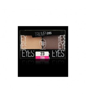 TF Тени д/век двухцветные TRIUMPH EYES 23 золотистый беж+ сепия