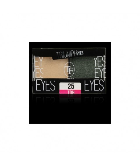 TF Тени д/век двухцветные TRIUMPH EYES 25 песочный+серо-коричневый