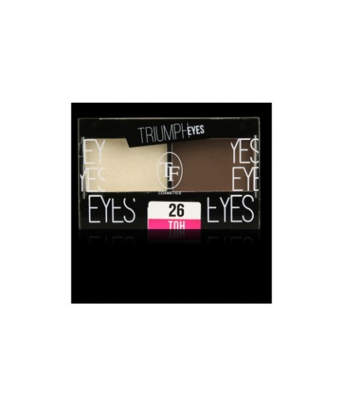 TF Тени д/век двухцветные TRIUMPH EYES 26 льняной+коричневый