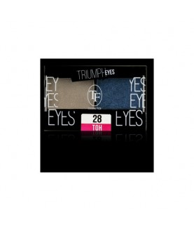 TF Тени д/век двухцветные TRIUMPH EYES 28 пыльный бежевый+индиго