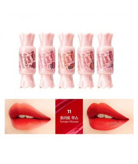 The Saem Тинт-мусс для губ  Конфетка (томат) Saemmul Mousse Candy Tint 11 Tomato Mousse, 8 г