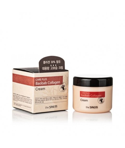 The Saem Увлажняющий коллагеновый крем для лица с экстрактом баобаба Care Plus Baobab Collagen Cream 100 мл