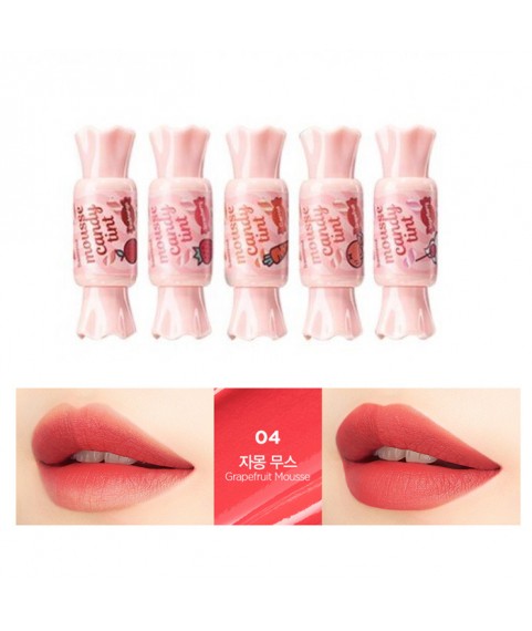The Saem Тинт-мусс для губ  Конфетка (грейпфрут) Saemmul Mousse Candy Tint 04 Grapefruit Mousse 8 гр